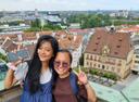 Sicht vom Turm der Kilianskirche auf das Rathaus