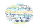 Bunte Wortwolke zum Studiengang Umwelt- und Prozessingenieurwesen