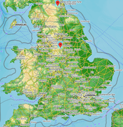 Sheffield, Northrumbia, Coventry
