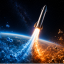 Rakete mit Antrieb LOx + LCH4