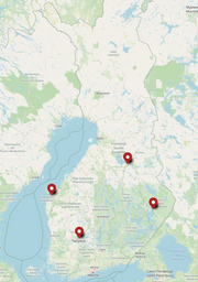 Vaasa, Kajaani, Karelia, Tampere