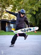 A picture of David Buchmann performing "Longboard Dancing & Freestyle" by Tabea Flatten